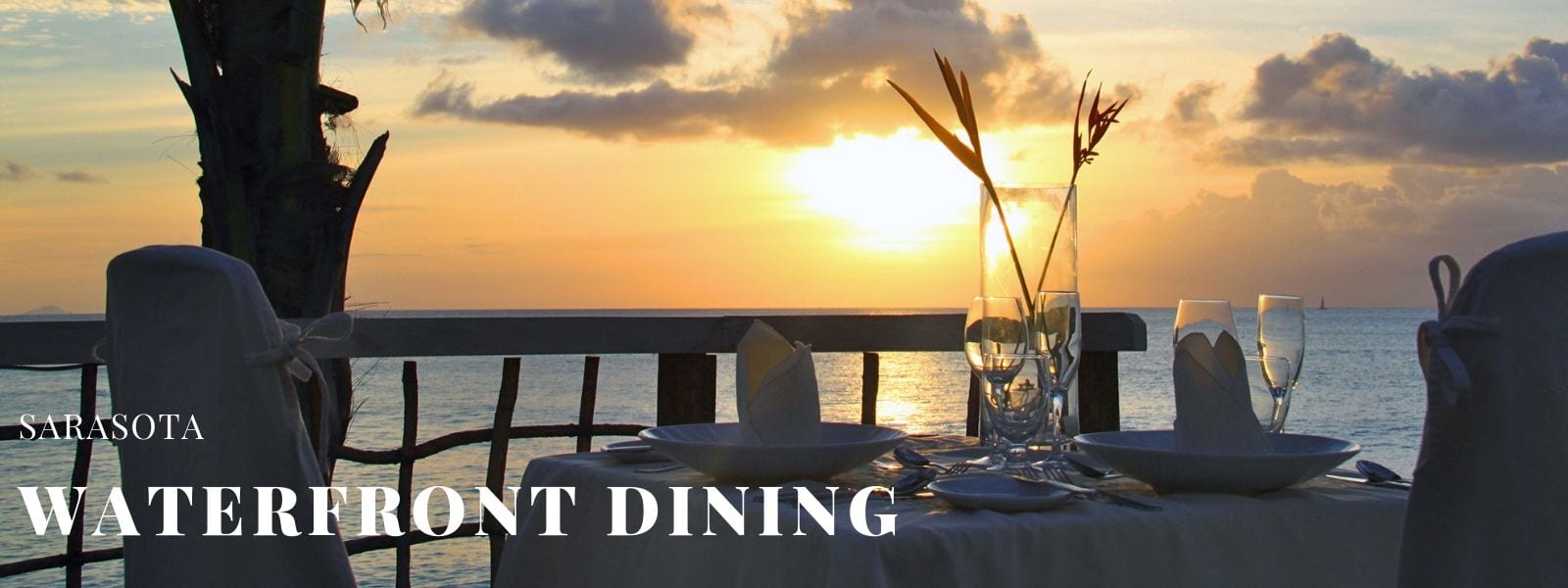 Table set for Sarasota Waterfront Dining